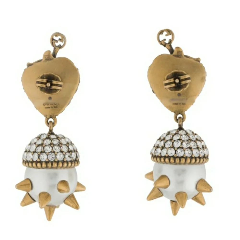 Gucci Strawberry Crystal Spike Earrings - Picture 3 of 3